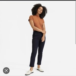 Everlane slim straight leg cropped pants.